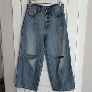 Old Navy extra high rise baggy Wide-Leg Jeans size 10 petite